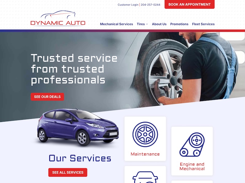 Dynamic Auto Website
